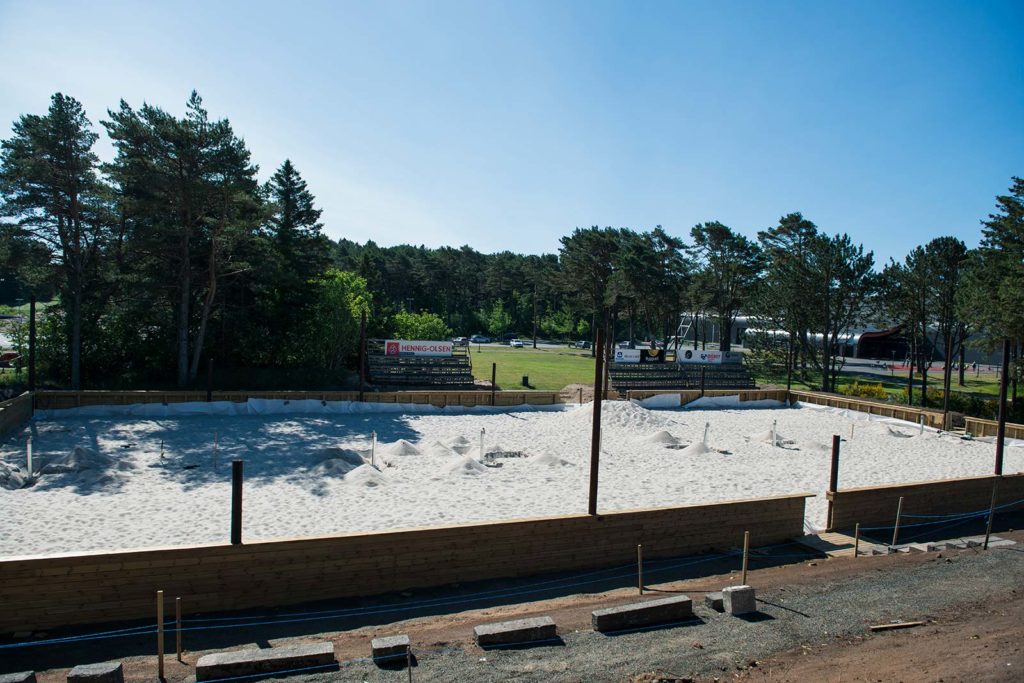 Vår nye sandvolleyballbane er snart klar
